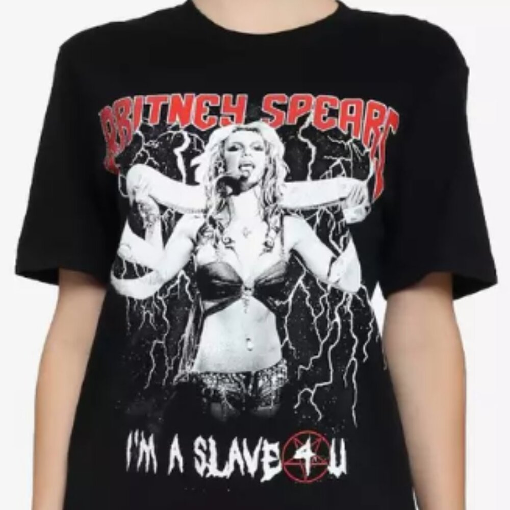 DISO Britney Spear metal punk goth shirt from Hot Topic S/MD